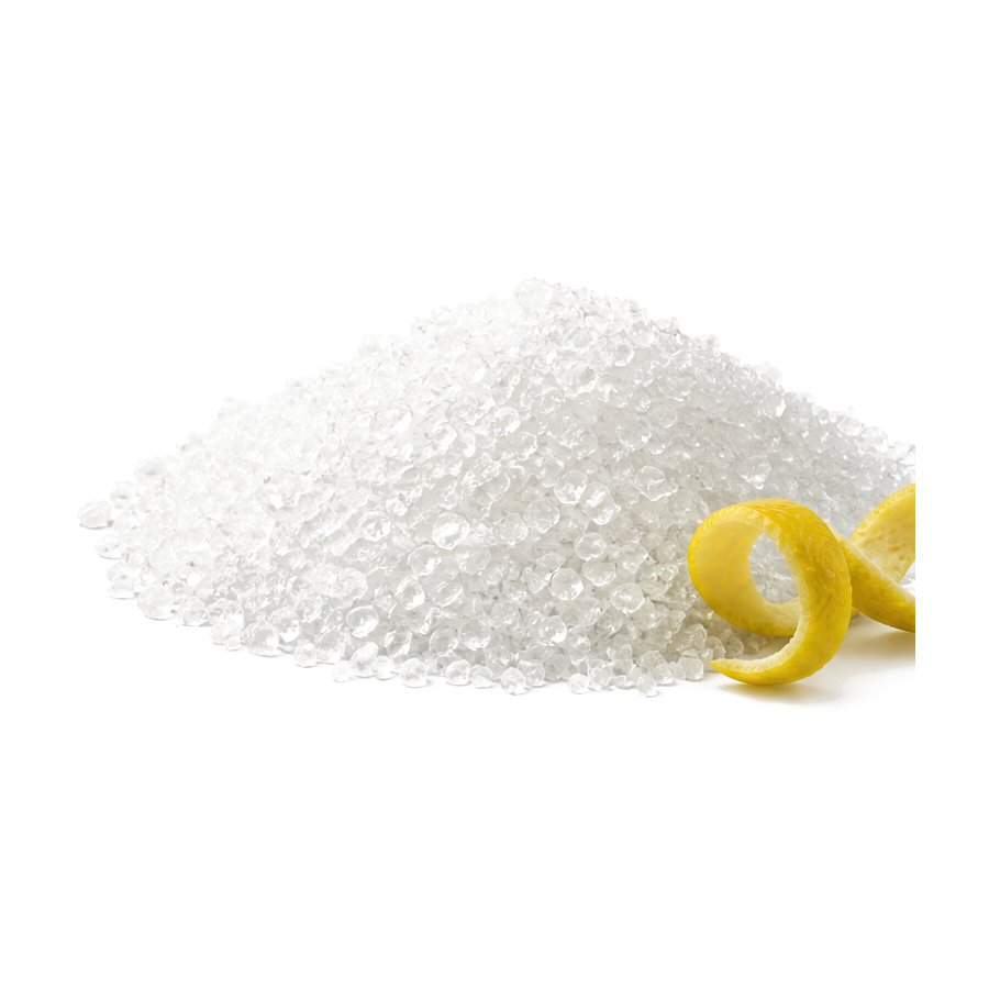 Photoreal Old Chemistry Citric Acid ingredient on a transparent background
